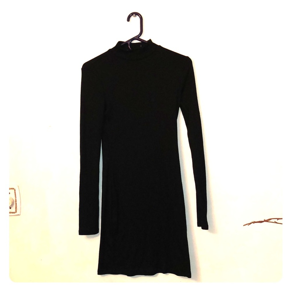 Ribbed Little Black Dress